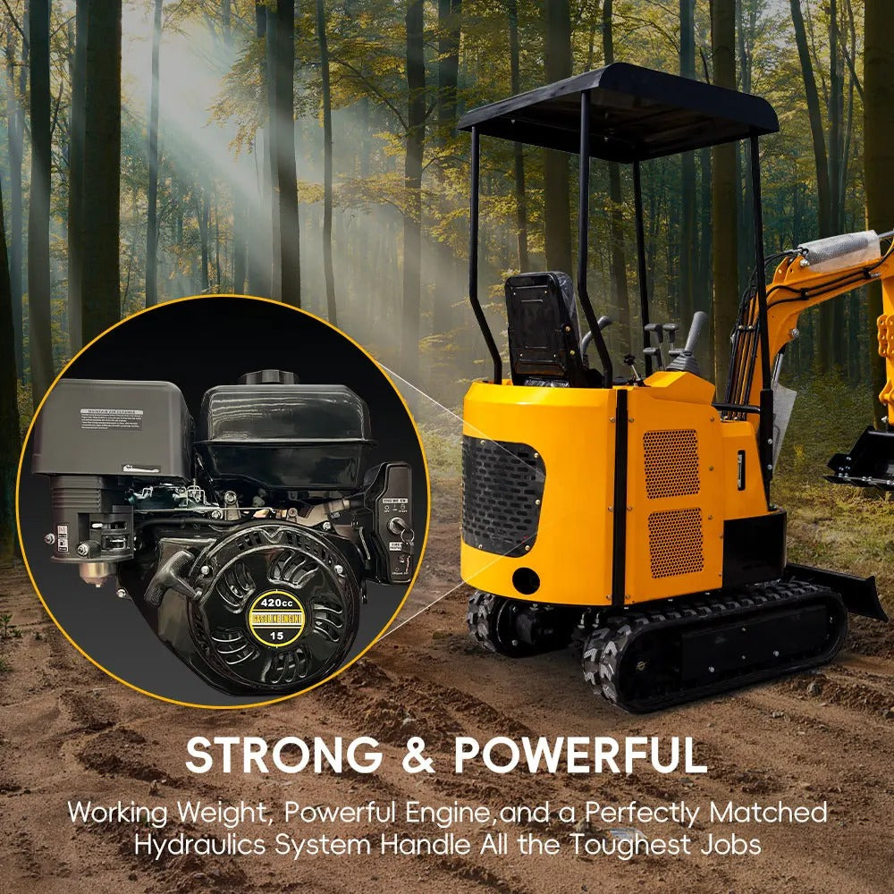Nini Excavator 1.5Ton MS15 Small Digger Gasoline Engine
