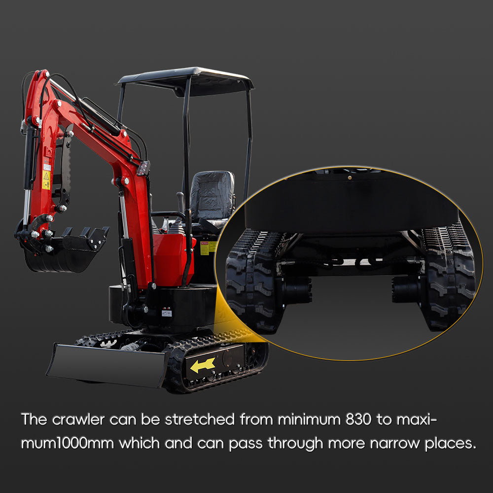 1 Ton Mini Excavator Gasoline Engine Mini Digger Crawler Excavator