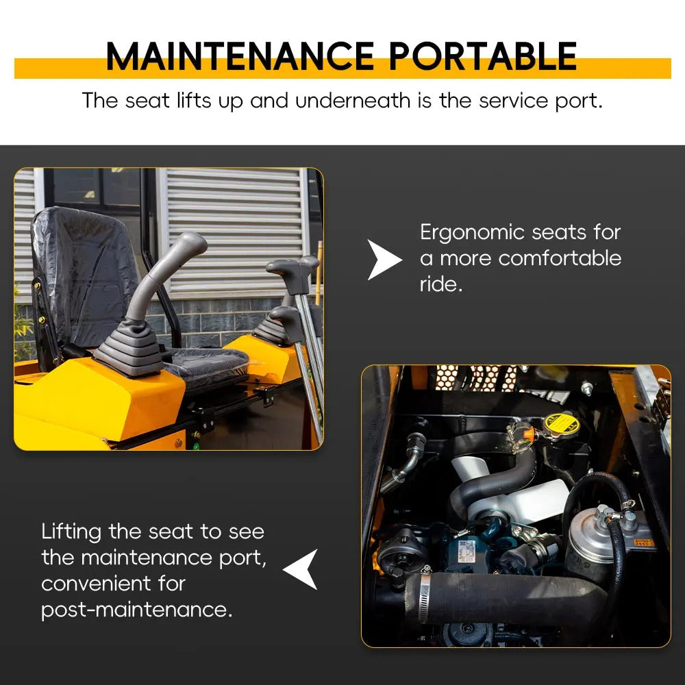Nini Excavator 1.5Ton MS15 Small Digger Gasoline Engine