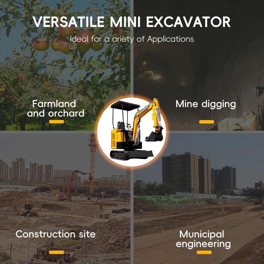 Nini Excavator 1.5Ton MS15 Small Digger Gasoline Engine