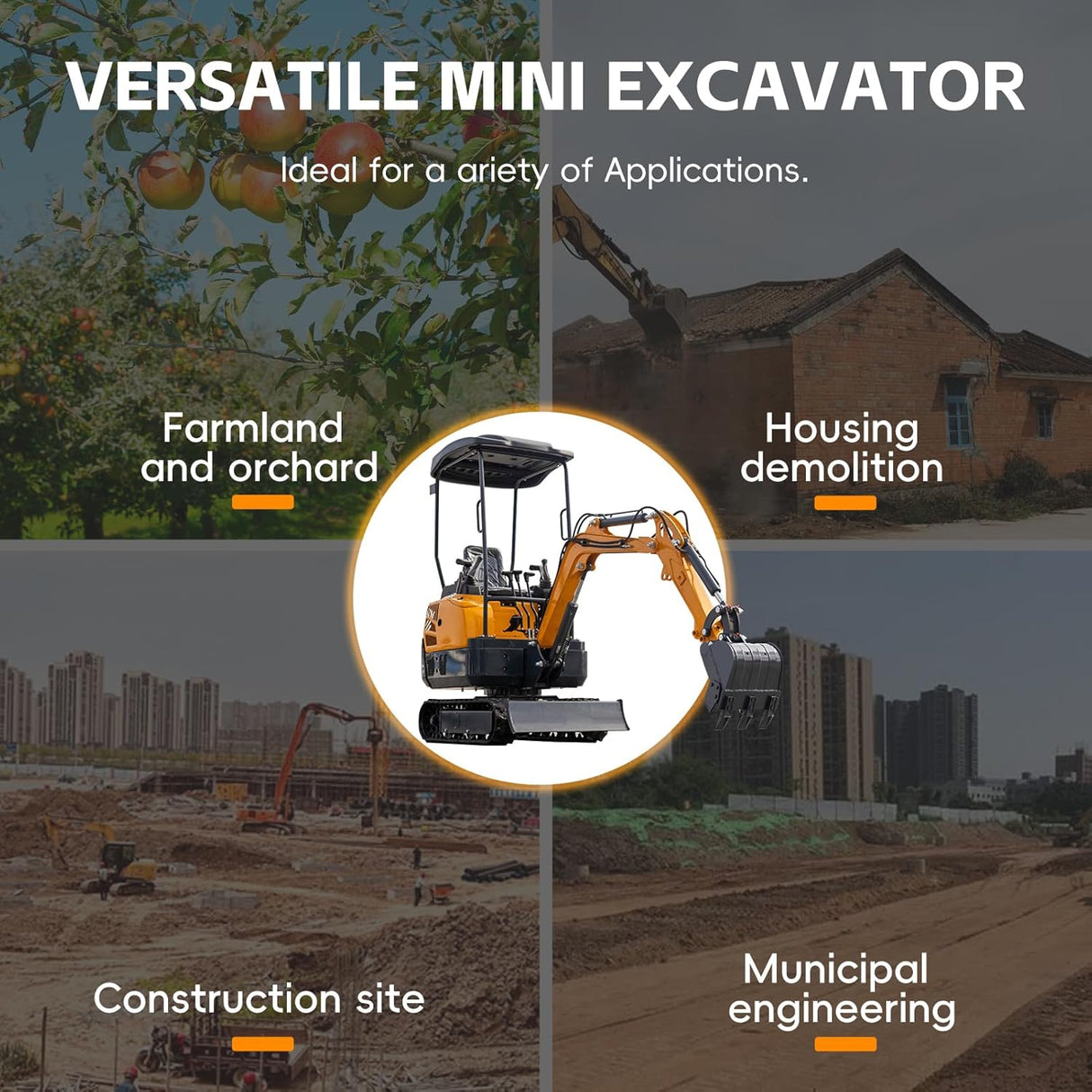 1.5 Tons Crawler Mini Excavator Hydraulic Pilot Control Mini Digger 13.5 HP Briggs & Stratton Gasoline Small Digger MS15PRO