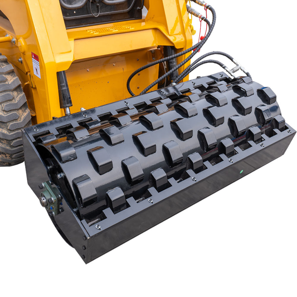 Heavy Duty Skid Steer Loader 1.5m Compactor Wheel Asphalt Roller Attachment Compatible for Bobcat USA STOCK