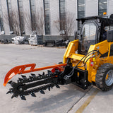 Hydraulic Trencher Skid Steer Attachment 37'' Ditch Witch for Bobcat Loader with Univeral Mounting Coupler