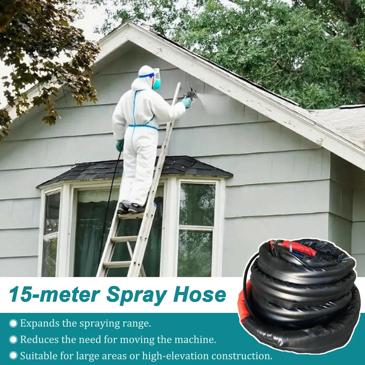 MMS 14KW Pneumatic Spray Machine 220V Foam Spraying Polyurea & Polyurethane Coating Sprayer for Waterproofing and Insulation Projects A25