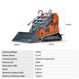 MS430 Mini Crawler Loader with Bucket Automatical Bucket Leveling