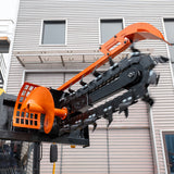 Hydraulic Trencher Skid Steer Attachment 37'' Ditch Witch for Bobcat Loader with Univeral Mounting Coupler