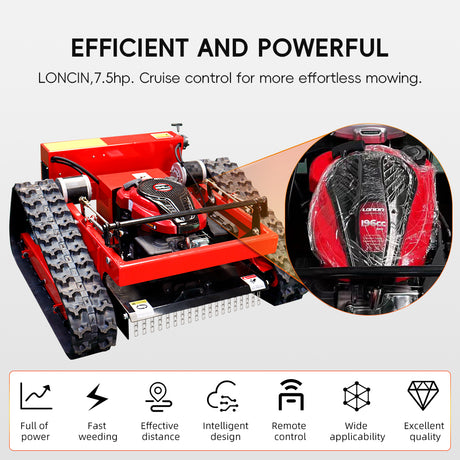 Remote Control Lawn Mower MS550 Gasoline Mower for Garden Wasteland