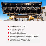 57'' Rotary Tiller Skid Steer Attachments Agriculture Plowing Equipment Universal Mount Plate