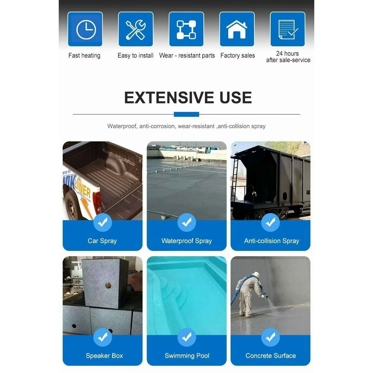 MMS 14KW Pneumatic Spray Machine 220V Foam Spraying Polyurea & Polyurethane Coating Sprayer for Waterproofing and Insulation Projects A25